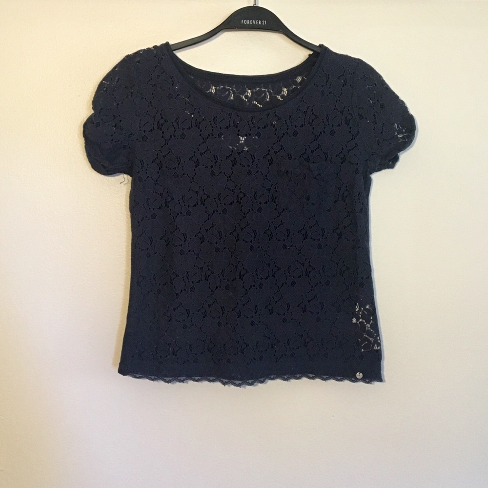 Abercrombie & Fitch Blue Lace Top